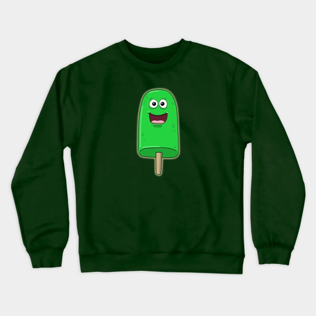 happypop (lime) Crewneck Sweatshirt by bobgoodallart